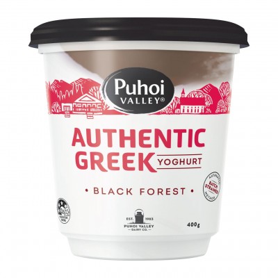 Puhoi Valley Greek Yoghurt 400g Black Forest LR resized v2