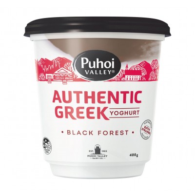 Puhoi Valley Greek Yoghurt 400g Black Forest LR resized v2