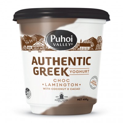 Puhoi Greek Yoghurt 400g Choc Lamington LR resized
