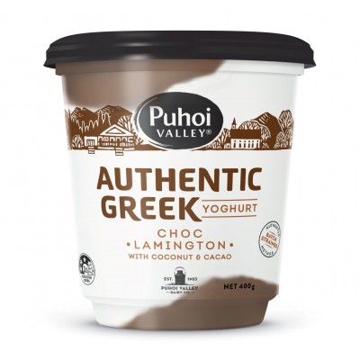 Puhoi Greek Yoghurt 400g Choc Lamington LR resized