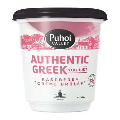 Puhoi Valley Greek Yoghurt Raspberry Crème Brûlée