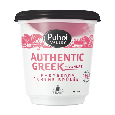Puhoi Valley Greek Yoghurt Raspberry Crème Brûlée